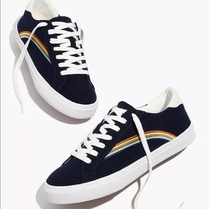 Madewell Navy Blue Rainbow Sneakers - size 7